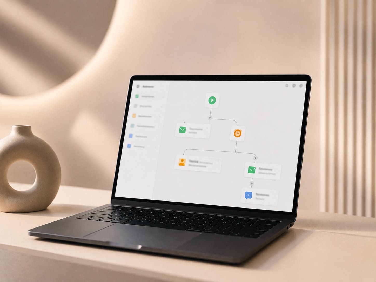 phone with messaging app open