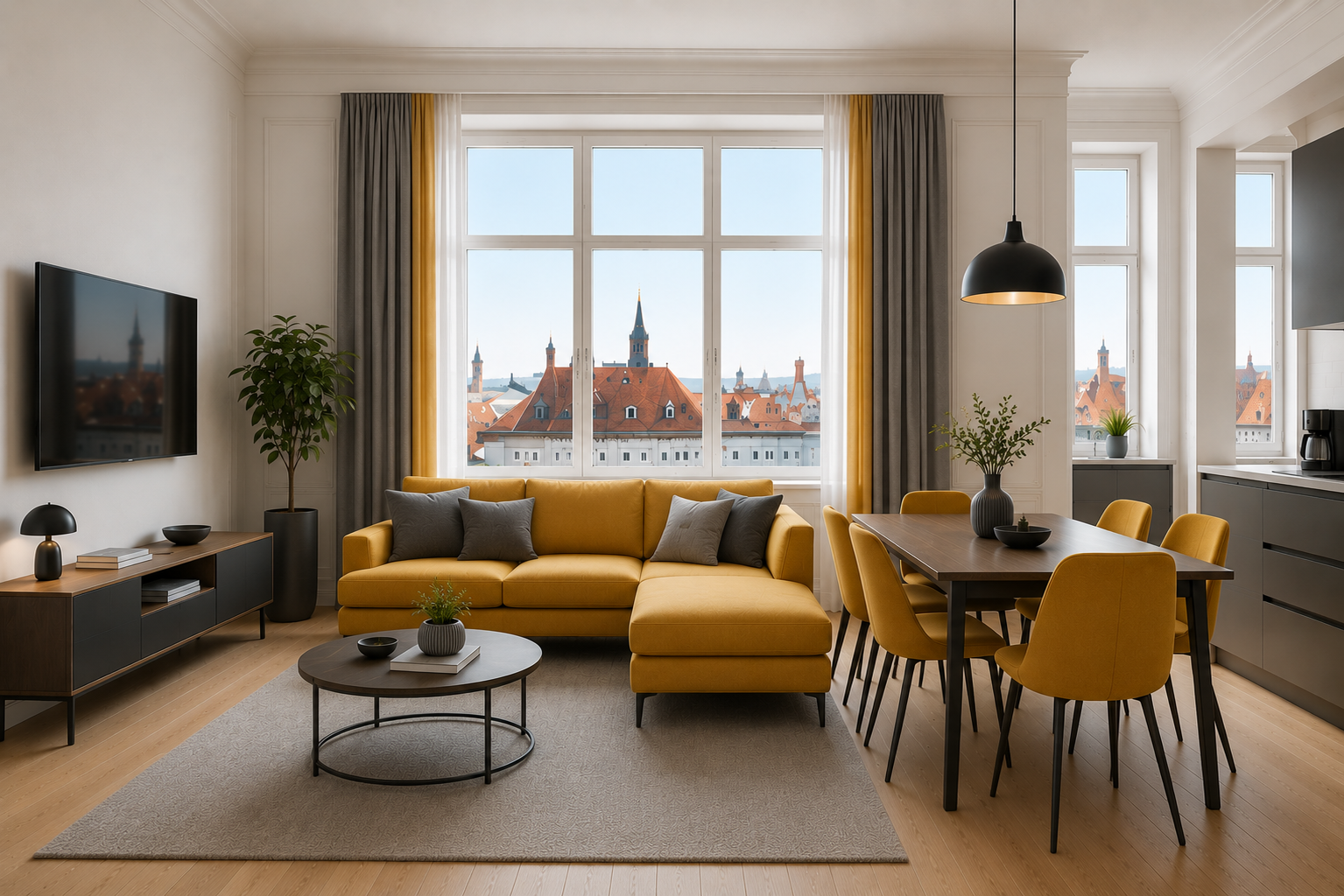 Prague apartment interior managed by Evacanza