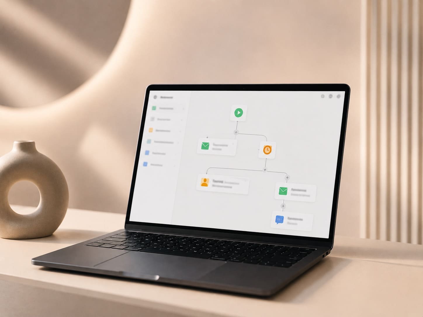 phone with messaging app open