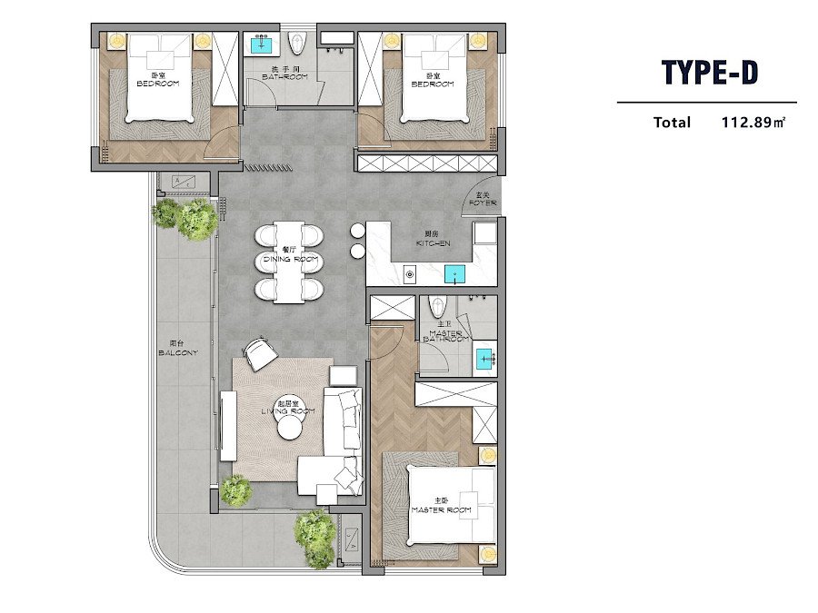 AYANA Heights Bang Tao: floor plan