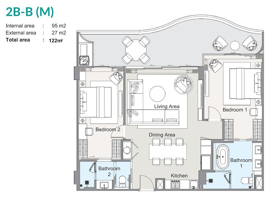 Bellaguna Lake Residences Lotus Laguna: floor plan