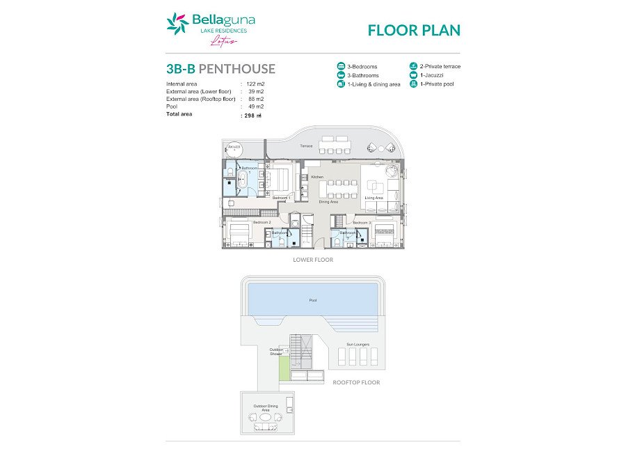 Bellaguna Lake Residences Lotus Laguna: floor plan