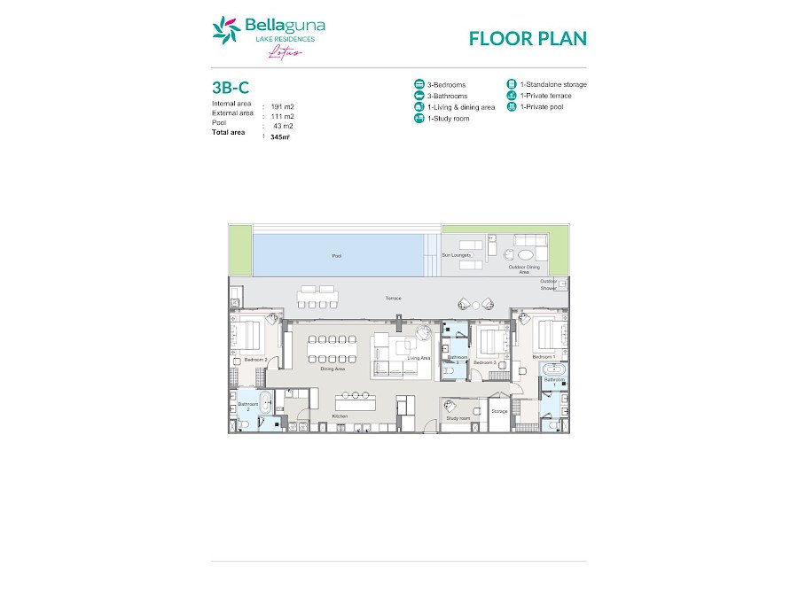 Bellaguna Lake Residences Lotus Laguna: floor plan