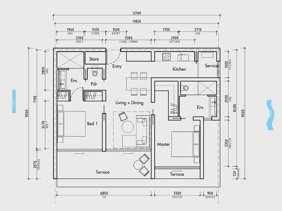 Gardens of Eden Bang Tao: floor plan