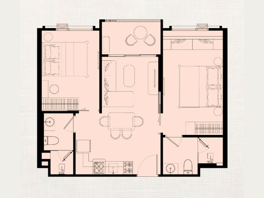 The Title Serenity Naiyang: floor plan