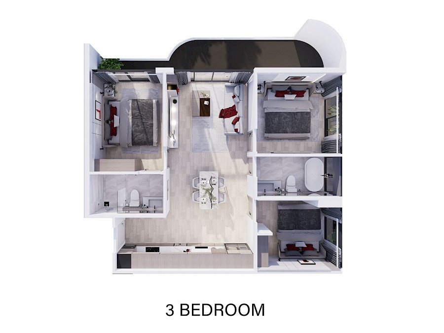 Wallaya Residence Nai Harn: floor plan